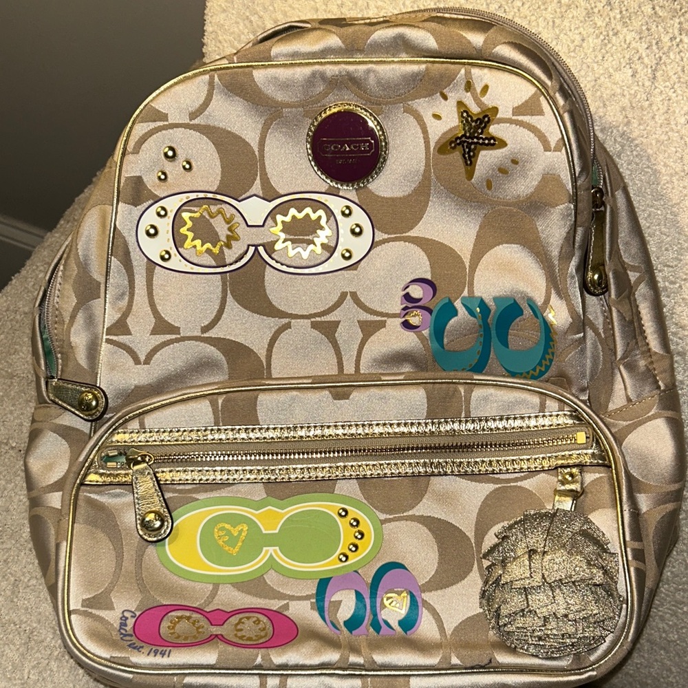 Y2K Coach Rare Backpack Colorful NO CALLOUTS👀🥳🥳❌